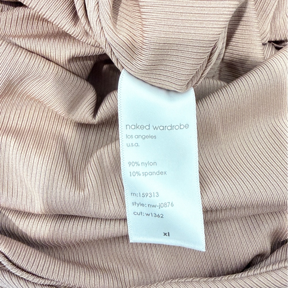 Naked Wardrobe Ribbed Coco One Shoulder Jumpsuit - Picture 5 of 5